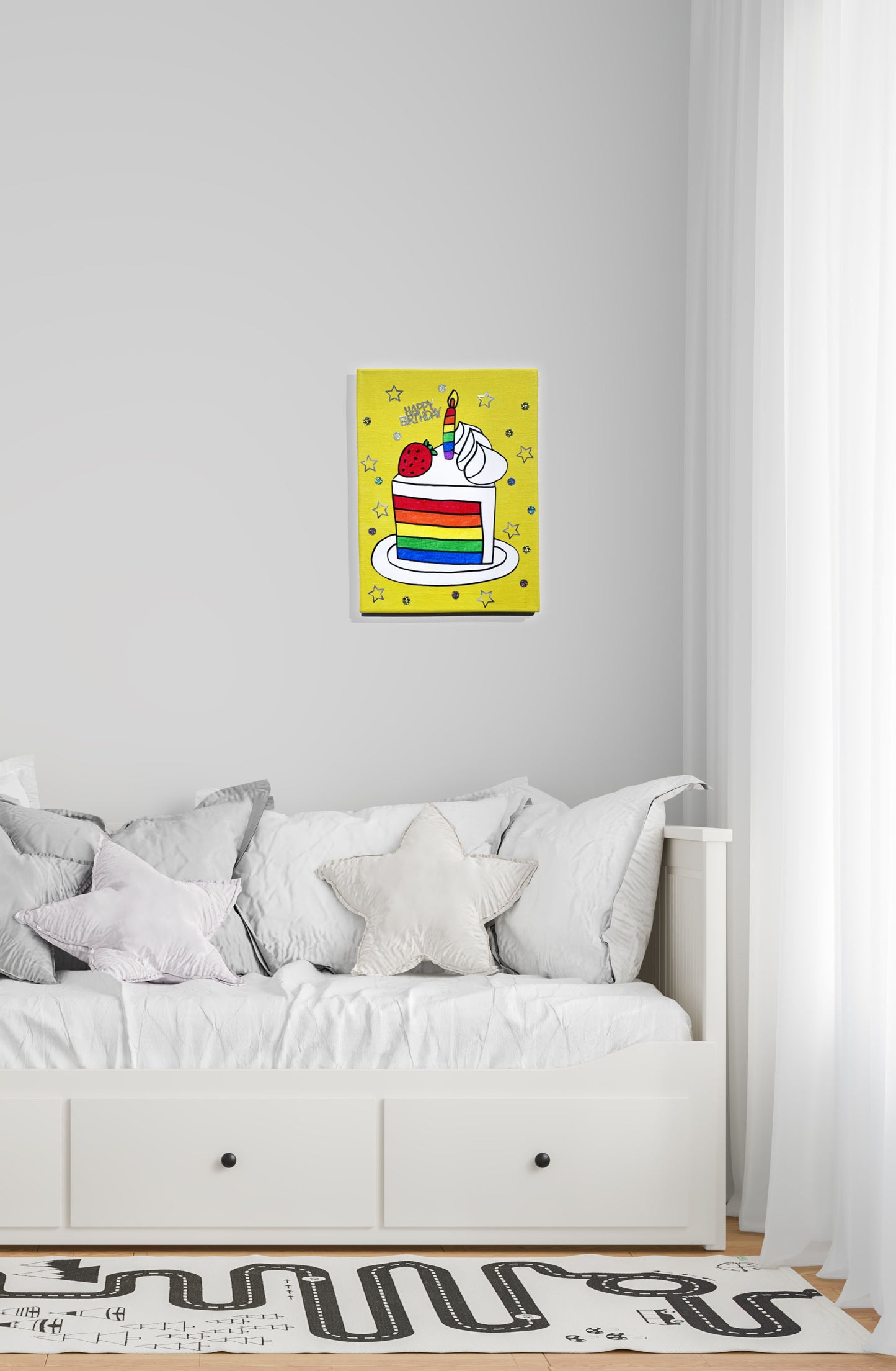 Birthday Cake Canvas Painting Kit