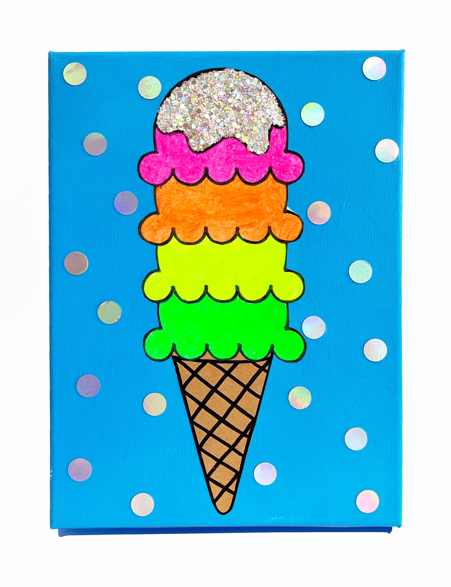 Ice Cream Cone Canvas Painting Kit