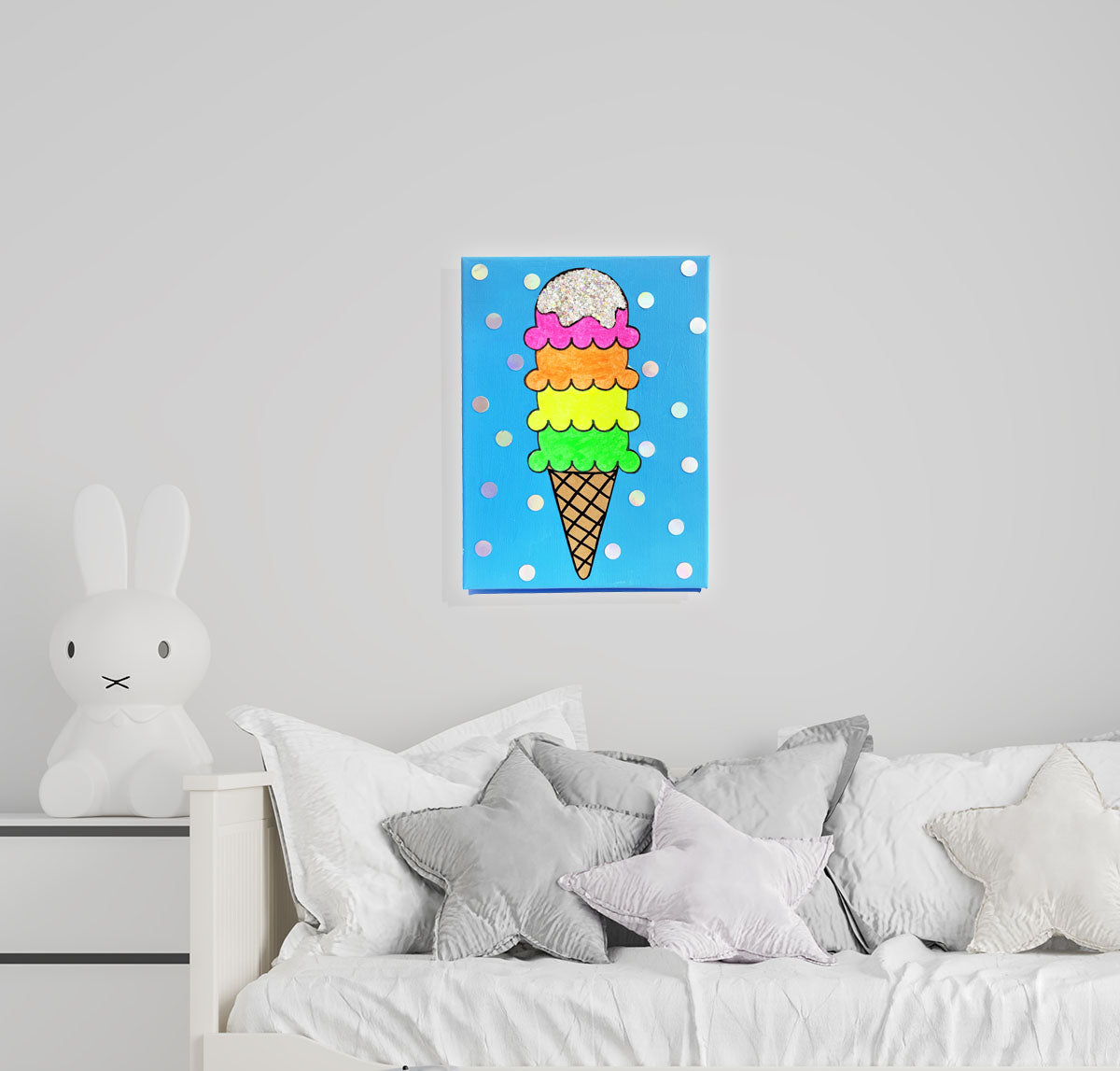 Ice Cream Cone Canvas Painting Kit
