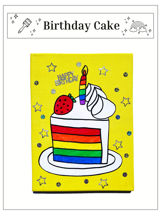 Birthday Cake Canvas Painting Kit
