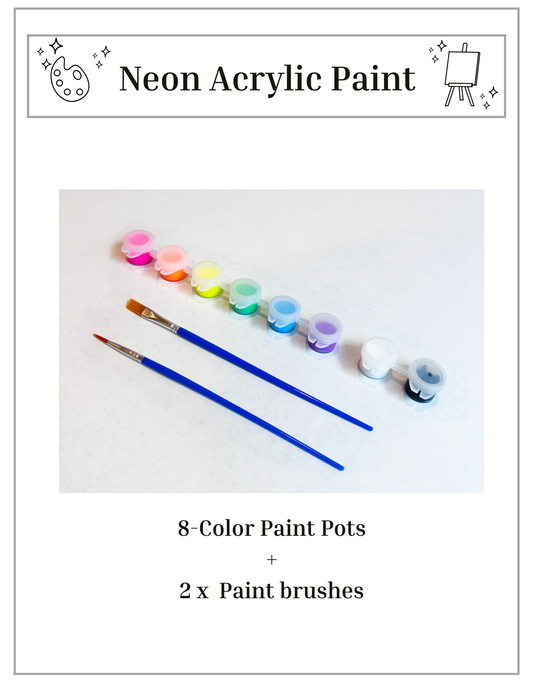 Neon Paint & Brush Set