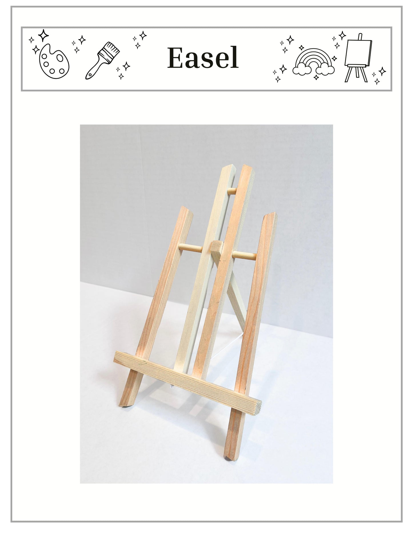 Wooden Tabletop Easel