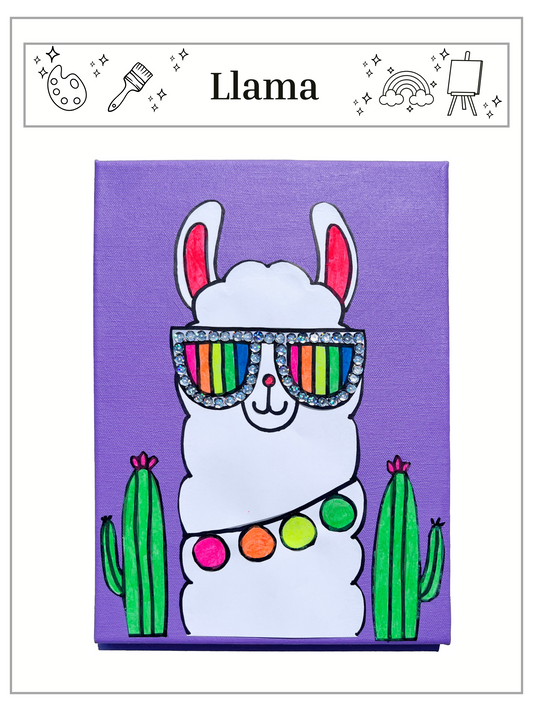 Llama Canvas Painting Kit