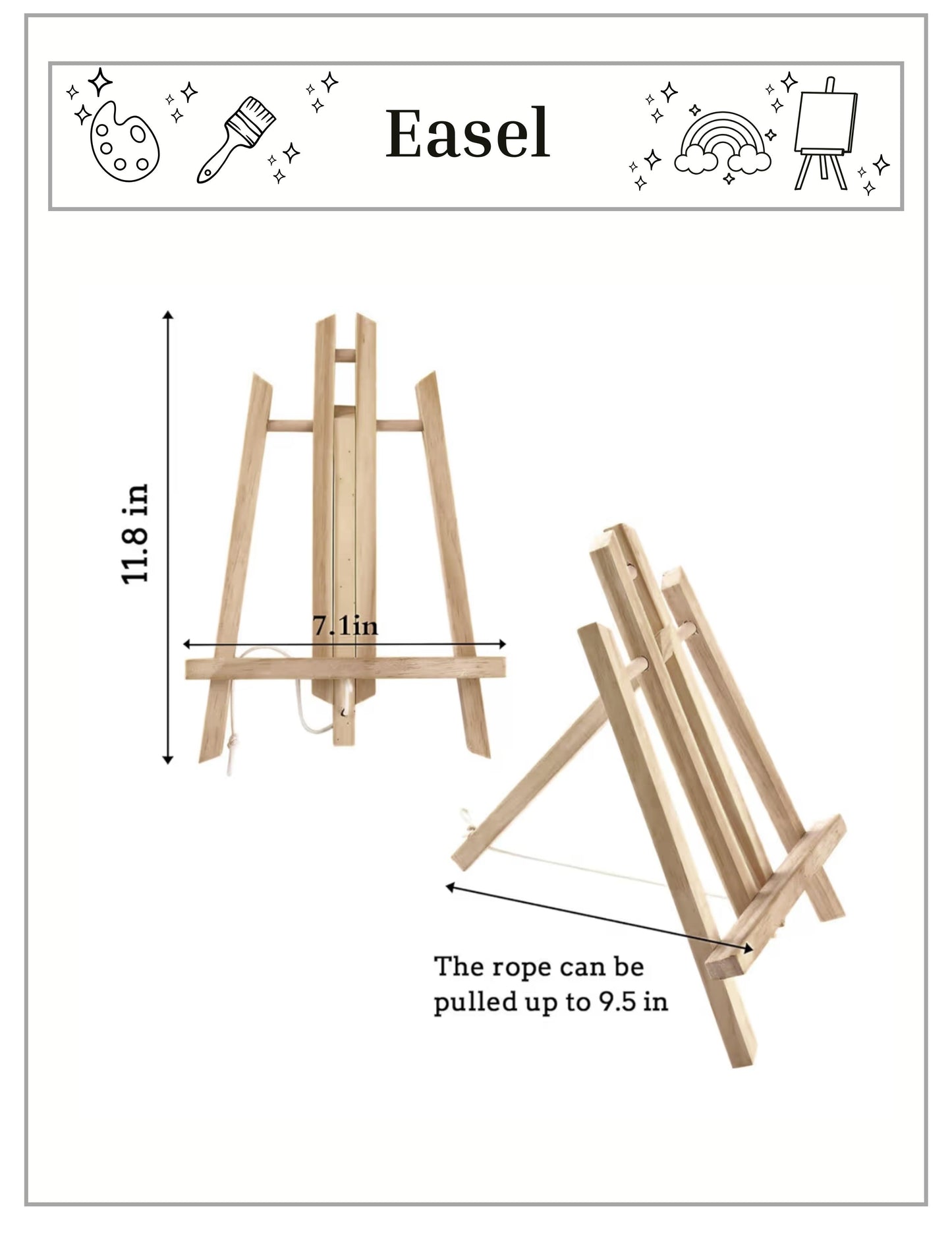 Wooden Tabletop Easel