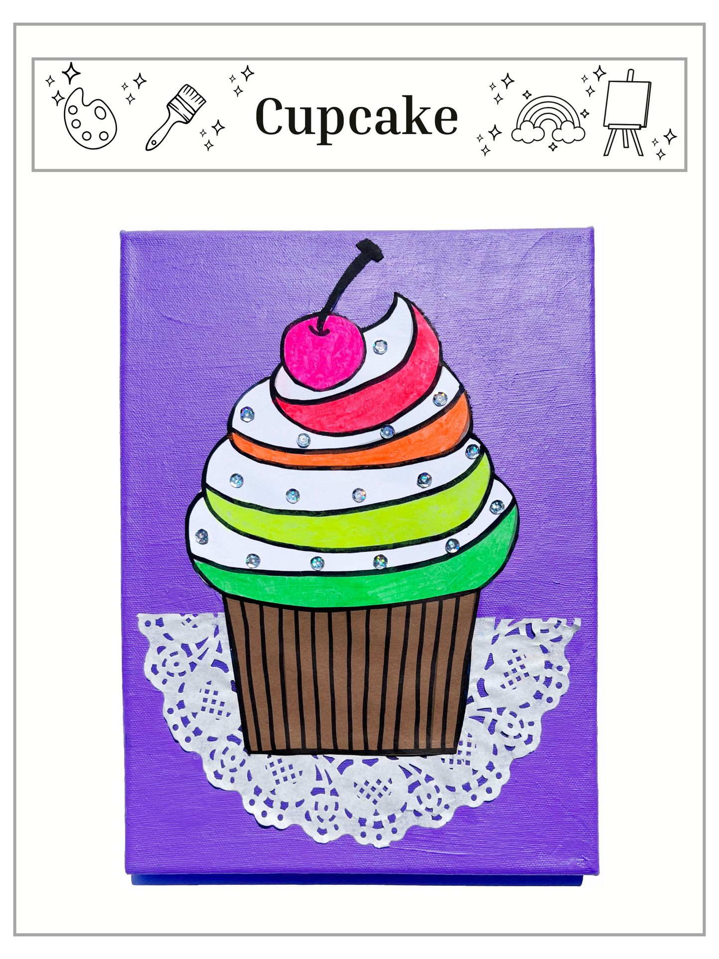 Cupcake Canvas Painting Kit