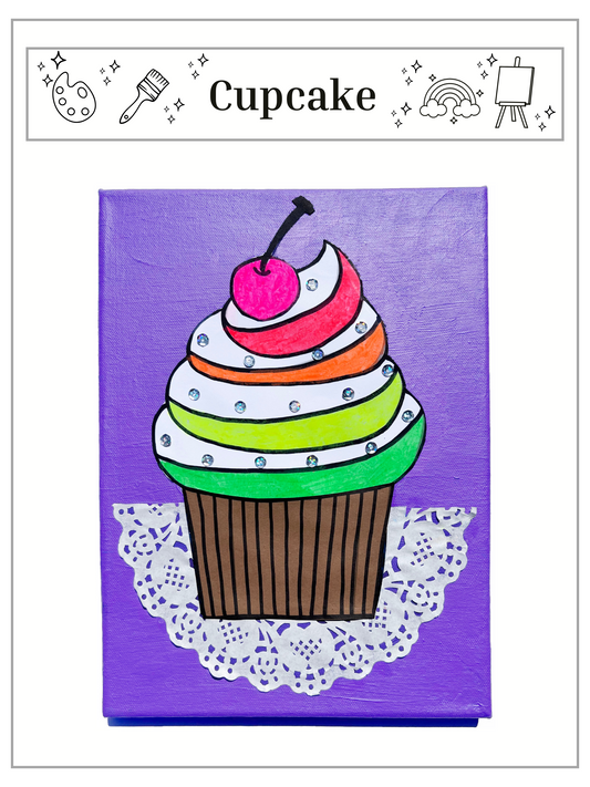 Cupcake Canvas Painting Kit