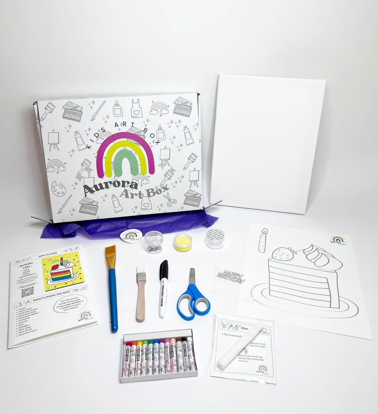 Birthday Cake Canvas Painting Kit