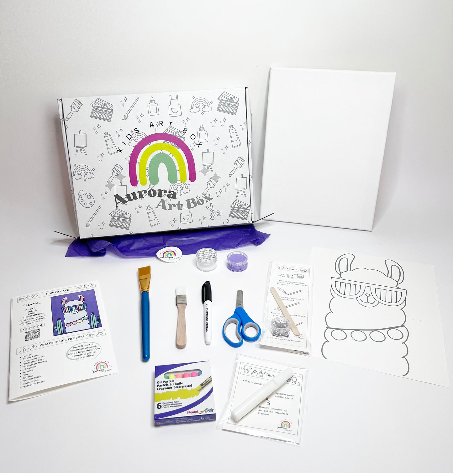 Llama Canvas Painting Kit