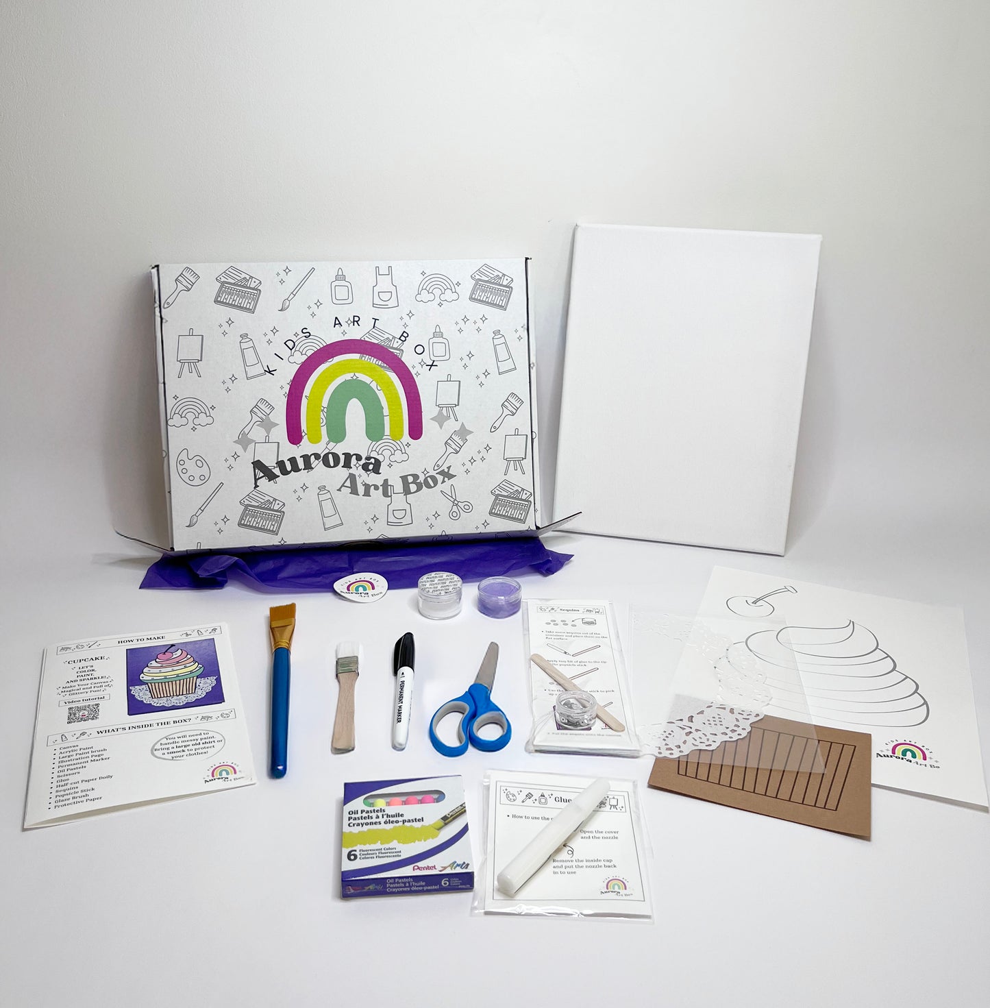 Cupcake Canvas Painting Kit